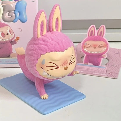 100% Genuine The Monsters Labubu Lazy Yoga Series Mystery Blind Box Cute Anime Figure Model Confirm Style Desktop Ornaments Toys