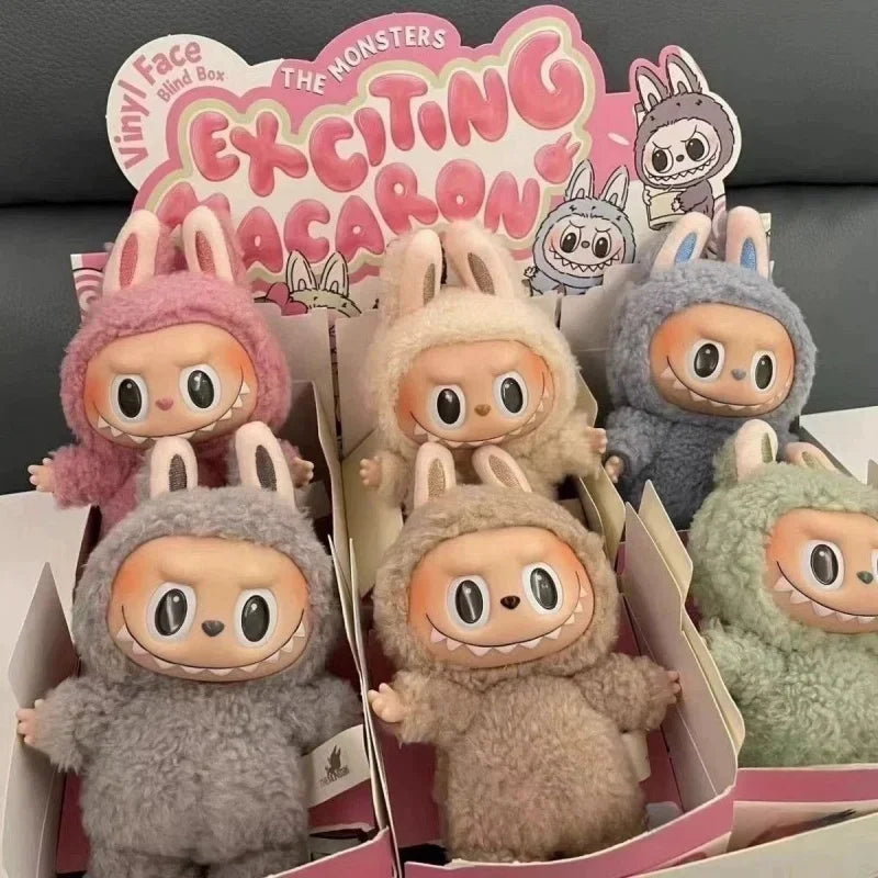 100% Original Labubu Has A Seat And Macaron Vinyl Face Doll Backpack Decorated Pendant For Surprise Blind Box Girl Mystery Gifts