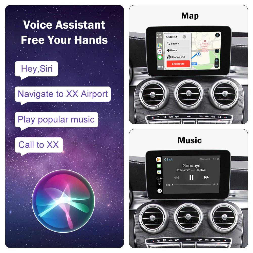 Road Top Wireless Carplay Decoder for Mercedes Benz