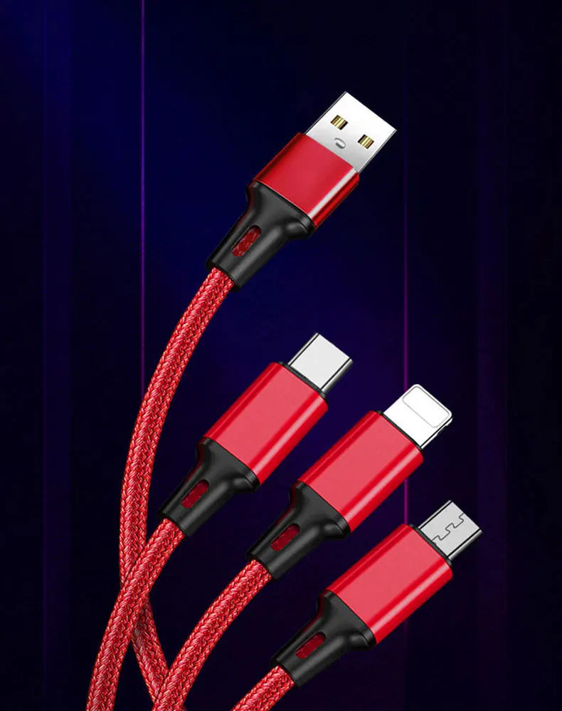 Multi-USB Charger Cable 3-in-1 Charging Cable