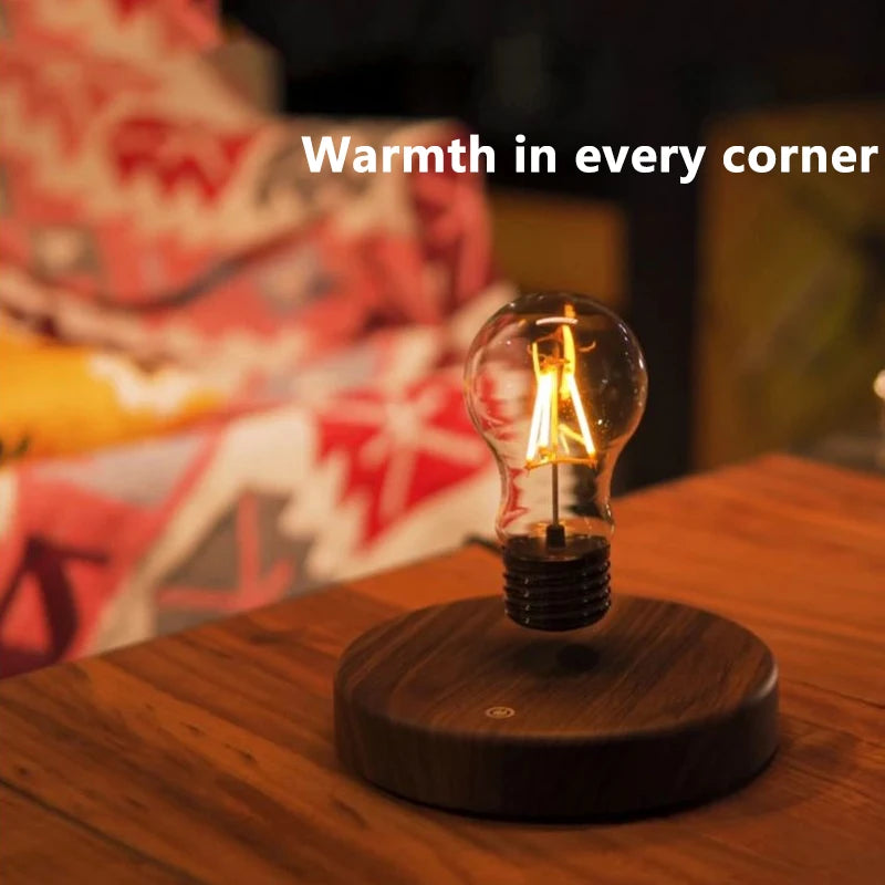 Magnetic Levitation Lamp Creativity Floating Glass Halogen Bulb Home Office Desk Decoration Birthday Gift Atmosphere Night Light