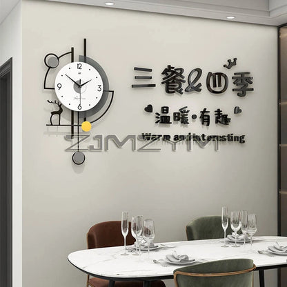 Modern Pendulum Wall Clock for Living Room..