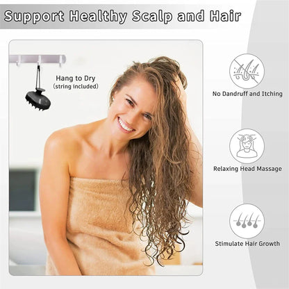 Silicone Shampoo Scalp Hair Massager Head Body