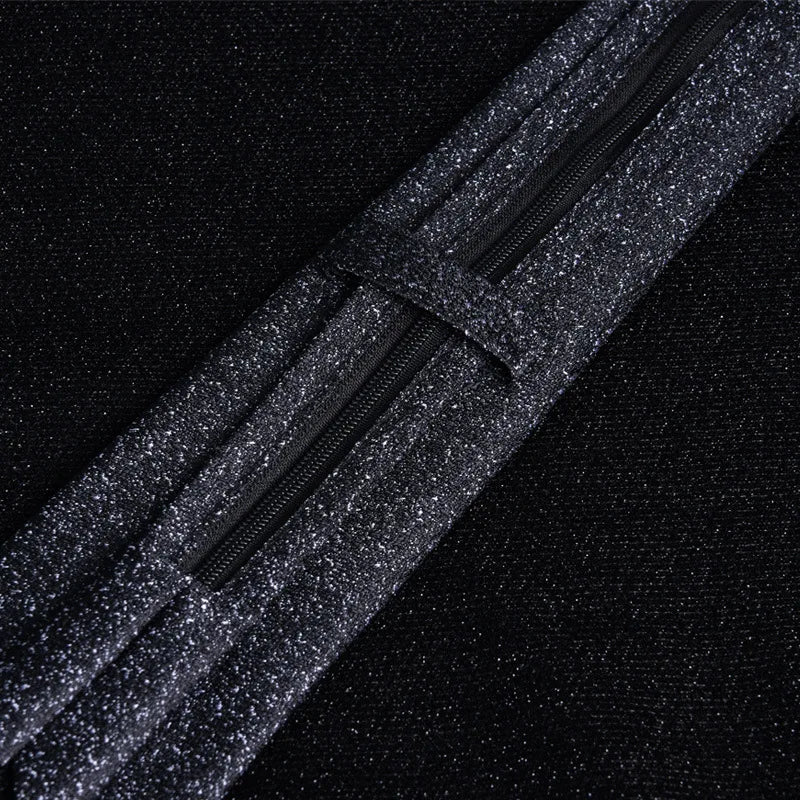 Men's Paisley Zipper Ties Skinny Neck Tie Solid