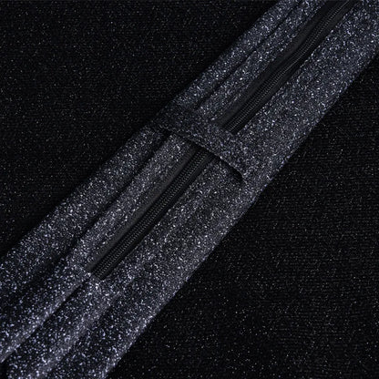 Men's Paisley Zipper Ties Skinny Neck Tie Solid