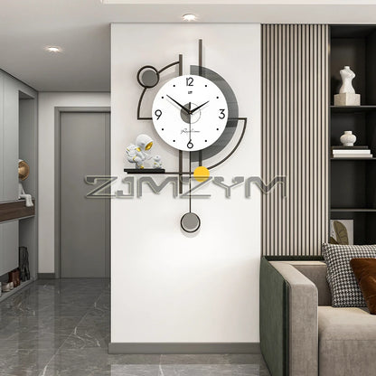 Modern Pendulum Wall Clock for Living Room..