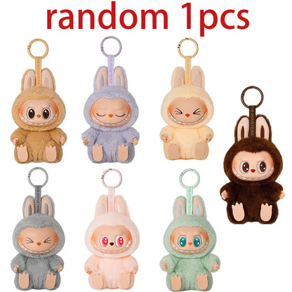 Bonita caja de juguete Labubu The Monsters, muñeco de vinilo con forma de corazón, mochila Kawaii, colgante, decoración, muñeco de peluche, ropa, llavero, regalos