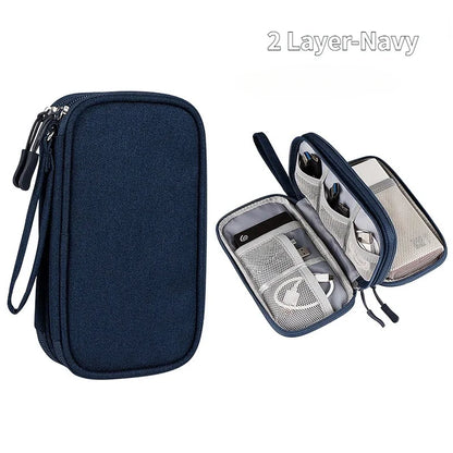 Travel Cable Bag Portable Digital Storage Pouch Charger Data Cable USB Bag Organizer Waterproof Electronic Accessory Storage Bag