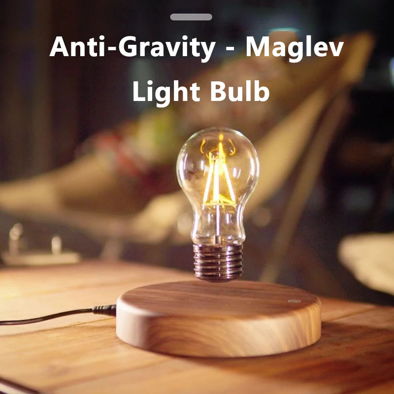 Magnetic Levitation Lamp Creativity Floating Glass Halogen Bulb Home Office Desk Decoration Birthday Gift Atmosphere Night Light