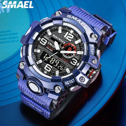 SMAEL 8035  Waterproof Outdoor Digital Electronic Watch Tactical Men's Multifunctional Watch Night Glow