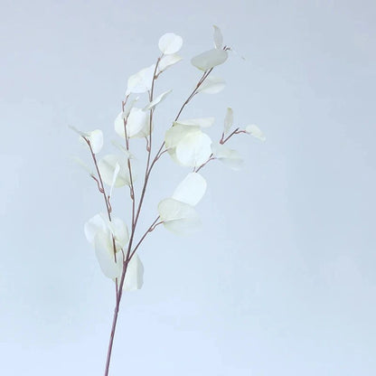 Artificial Plants Long Pole Eucalyptus Leaves Plants Money Leaf Wall Decor Wedding Shooting Prop Home Room Vases Table Diy Decor