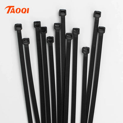 Self-locking plastic nylon tie 100PCS/bag black Zip wraps strap