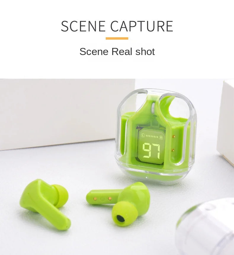 TWS Wireless Earphones Transparent Bluetooth In Ear