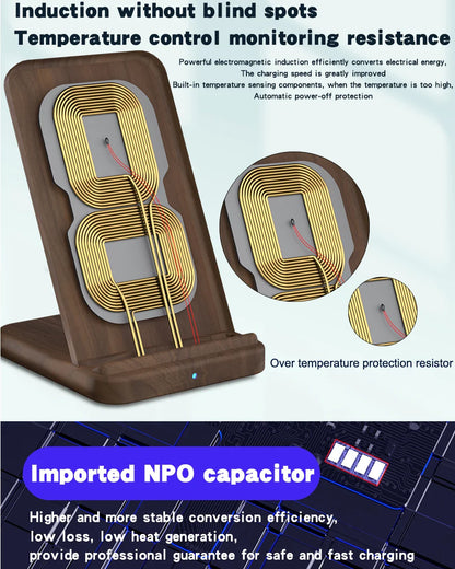 Walnut Wood Wireless Fast Charger