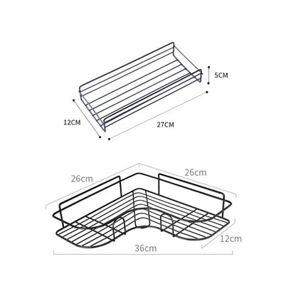 Wall Mounted Corner Storage Shelves for Bathroom