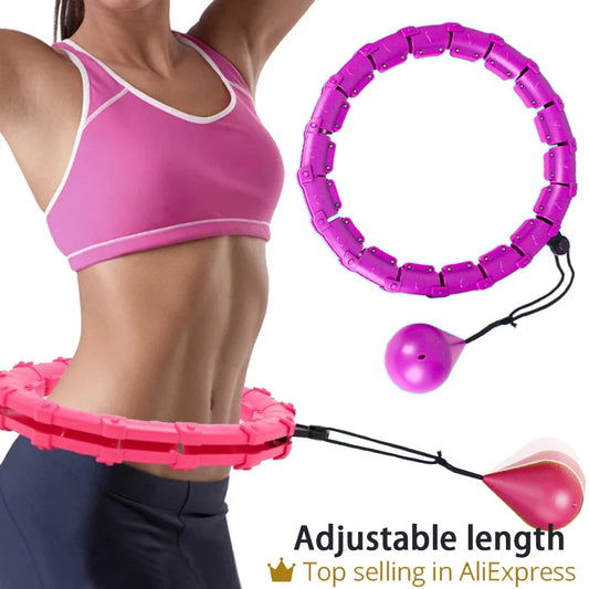 Adjustable Sport Hoops Abdominal Waist Exercise Detachable Hoola Massage