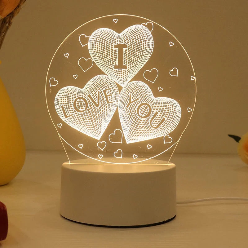 3D Eiffel Tower Ferris wheel castle Home Decoration USB Night light Girlfriend Birthday Gift Valentine's Day Christmas Ornament