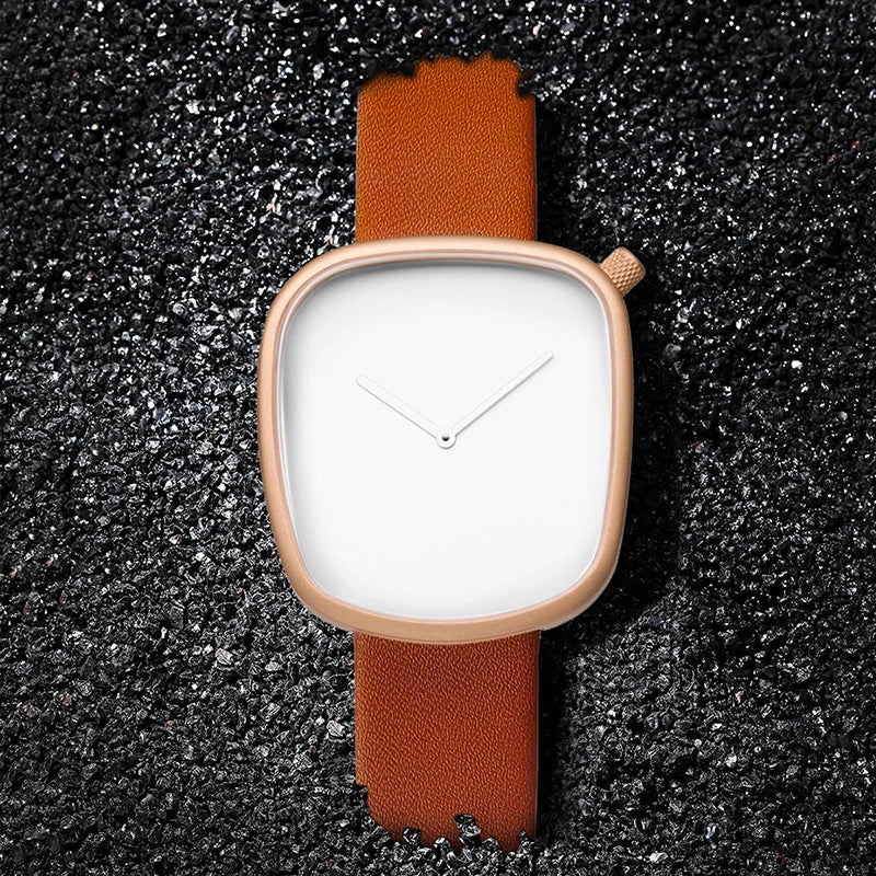 TOMI Watch Minimalist Men's Square Fashion Ultra thin Watch Minimalist Women's High Quality Elegant Quartz Watch Clock Gift