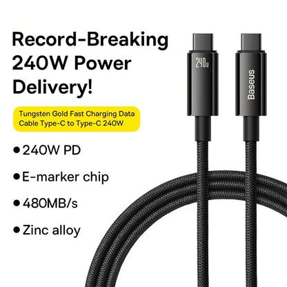 240W USB C Cable for iPhone 15 PD3.1 Supercharge for Macbook PC Realme