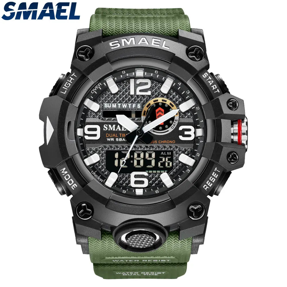 SMAEL 8035  Waterproof Outdoor Digital Electronic Watch Tactical Men's Multifunctional Watch Night Glow