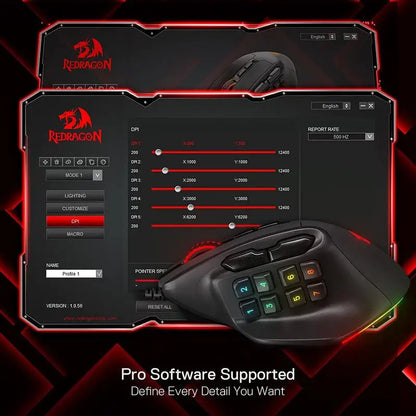 Redragon M811 Aatrox MMO Gaming Mouse