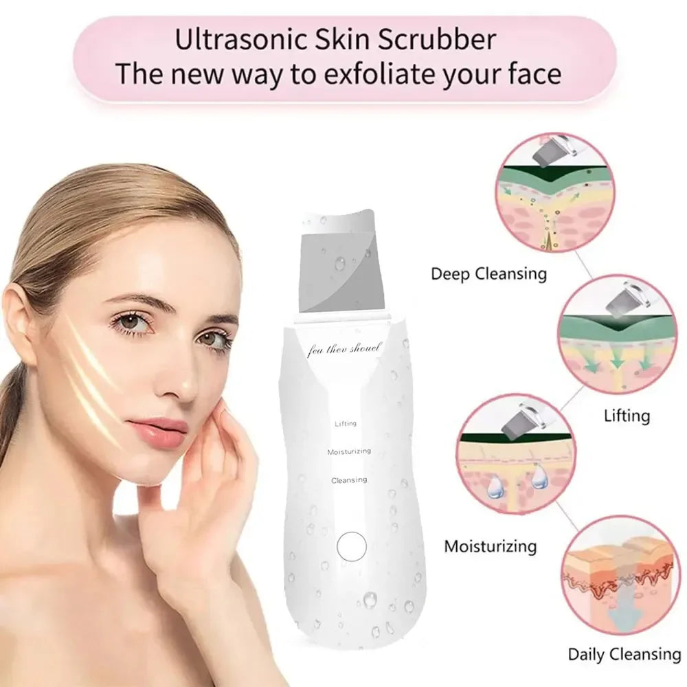 Ultrasonic Skin Scrubberskin Peeling Machine Blackhead Remove