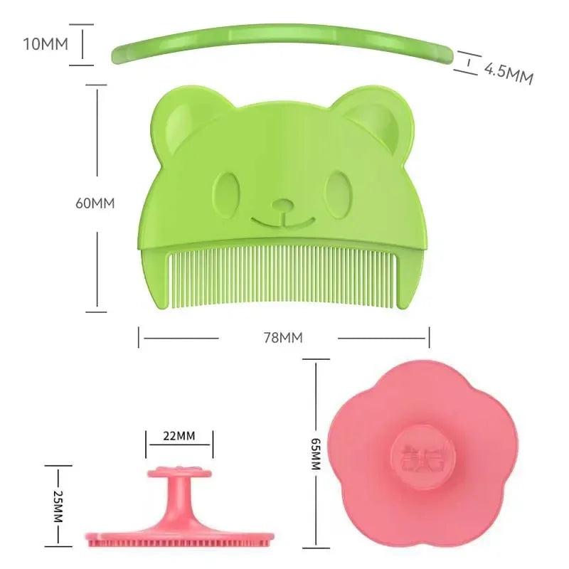 Silicone Baby Bathing Brush Infant Shampoo Comb