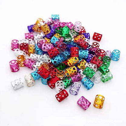 Hair Braid Cuff DIY Dreadlock Beads Adjustable Hair Braid Rings Cuff Clips Wholesale Kids Hair Accessories Ring