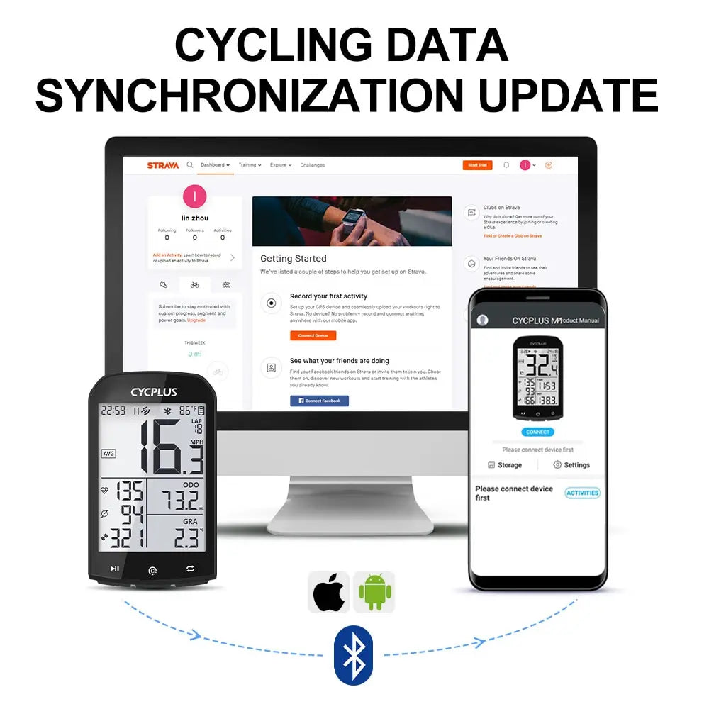 GPS Computer Wireless Speedometer for Bike & Bicycle