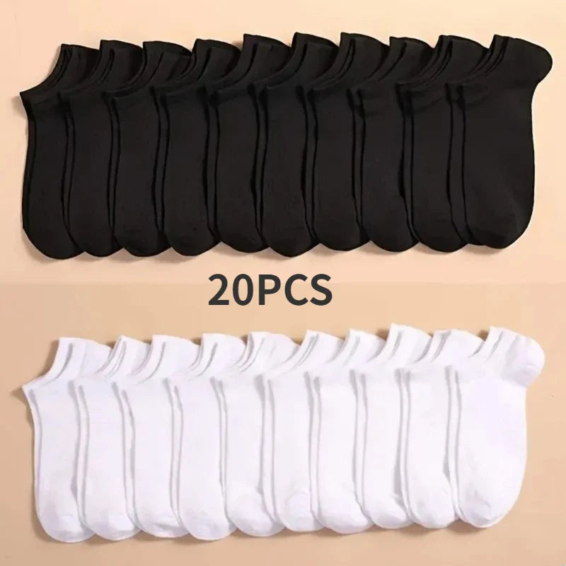 10 Pairs Women/Men Boat Socks Invisible Low Cut Silicone