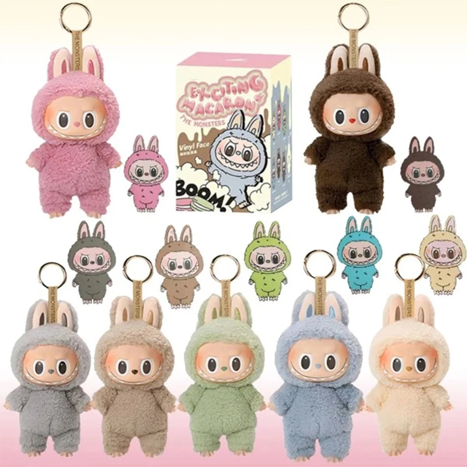 Cute Hot Sale Anime Figure Labubu Vinyl Pendant Doll Model Toy Cute Monster Replica Keychain Toys Birthday Gifts