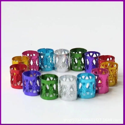 Hair Braid Cuff DIY Dreadlock Beads Adjustable Hair Braid Rings Cuff Clips Wholesale Kids Hair Accessories Ring