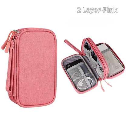Travel Cable Bag Portable Digital Storage Pouch Charger Data Cable USB Bag Organizer Waterproof Electronic Accessory Storage Bag