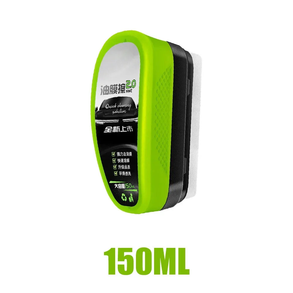 150ml Car Glass Oil Film Remover Window Windshield Polishing Sponge Brush Clear Vision Hydrophobic Water Spots Cleaning Tools