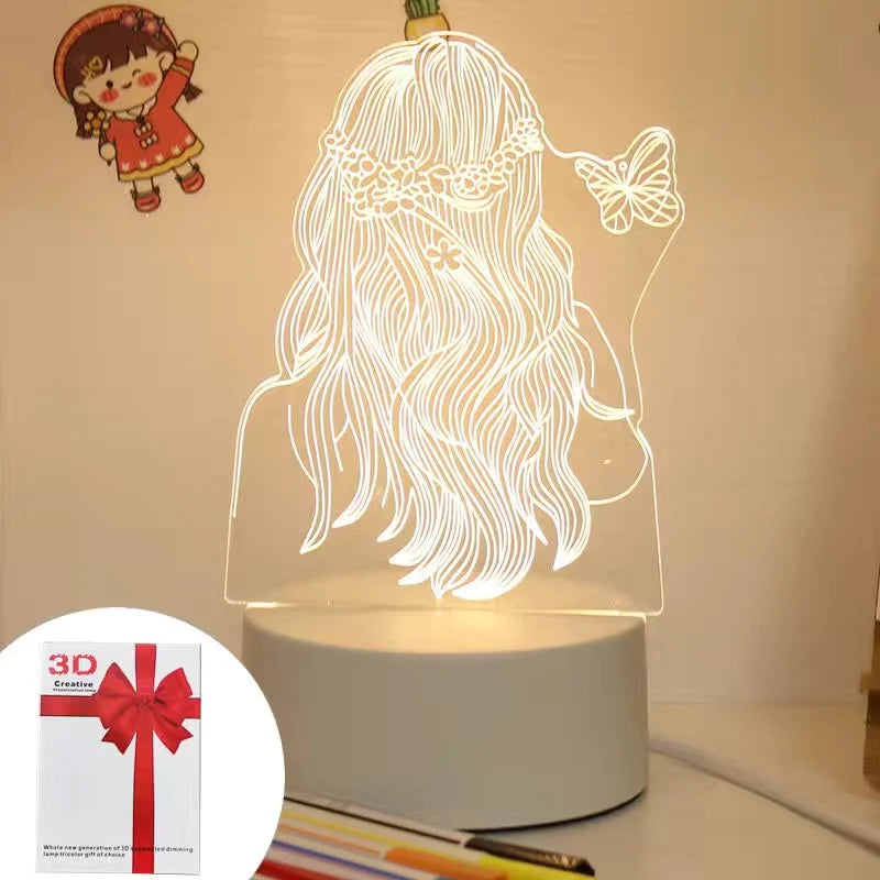 3D Eiffel Tower Ferris wheel castle Home Decoration USB Night light Girlfriend Birthday Gift Valentine's Day Christmas Ornament