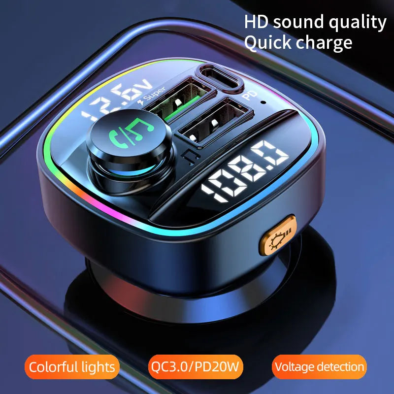 Bluetooth Handsfree Car Radio with Quick Charge Adapter