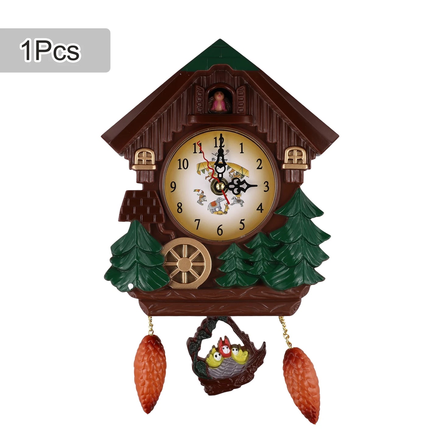 Wall-mounted Alarm Clock Cuckoo Pendulum Clock