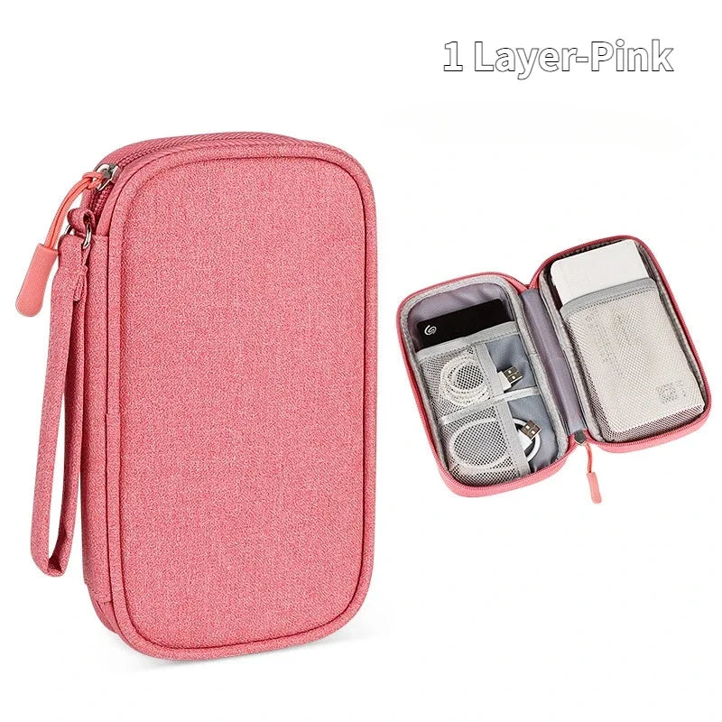Travel Cable Bag Portable Digital Storage Pouch Charger Data Cable USB Bag Organizer Waterproof Electronic Accessory Storage Bag