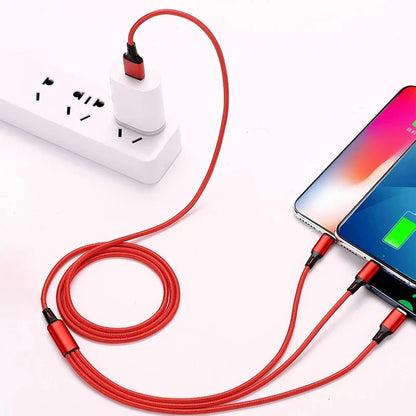 3 In 1 Micro USB Type C Charger Cable