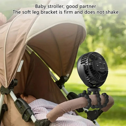 New 5200 mah multi-functional stroller Mini fan Portable