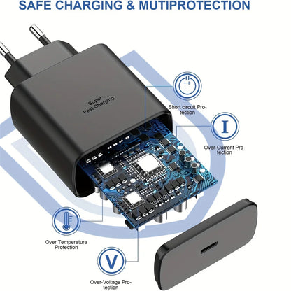 C Fast Quick Charging Wall Adapter