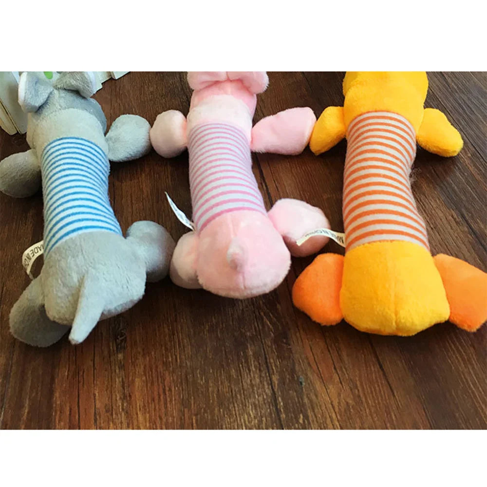 Dog Toy Squeak Pet Toy Cute Animal Plush Sound Toys for Dogs Puppy Chew Grind Teeth Toys Nontoxic Pets Supplies Dog Accessories