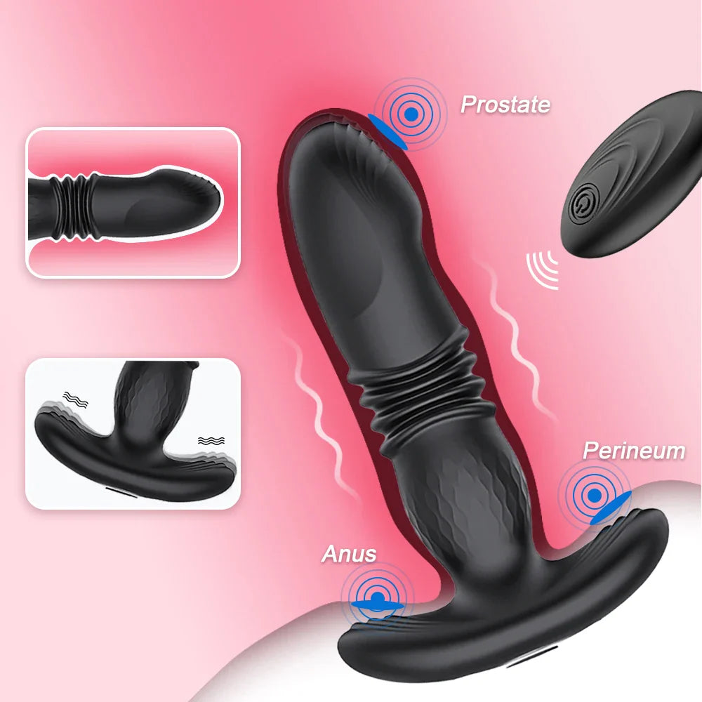 Thrusting Anal Vibrator Men Bluetooth APP Vibrator