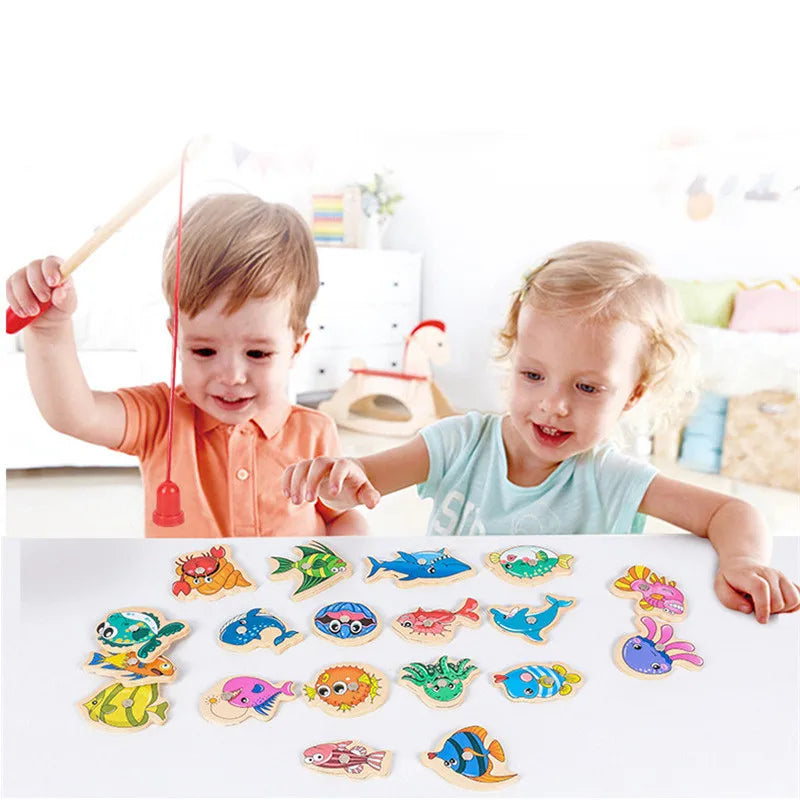 Montessori Wooden Fishing Toys