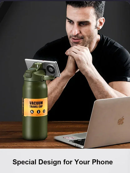 Portable Thermos with Straw