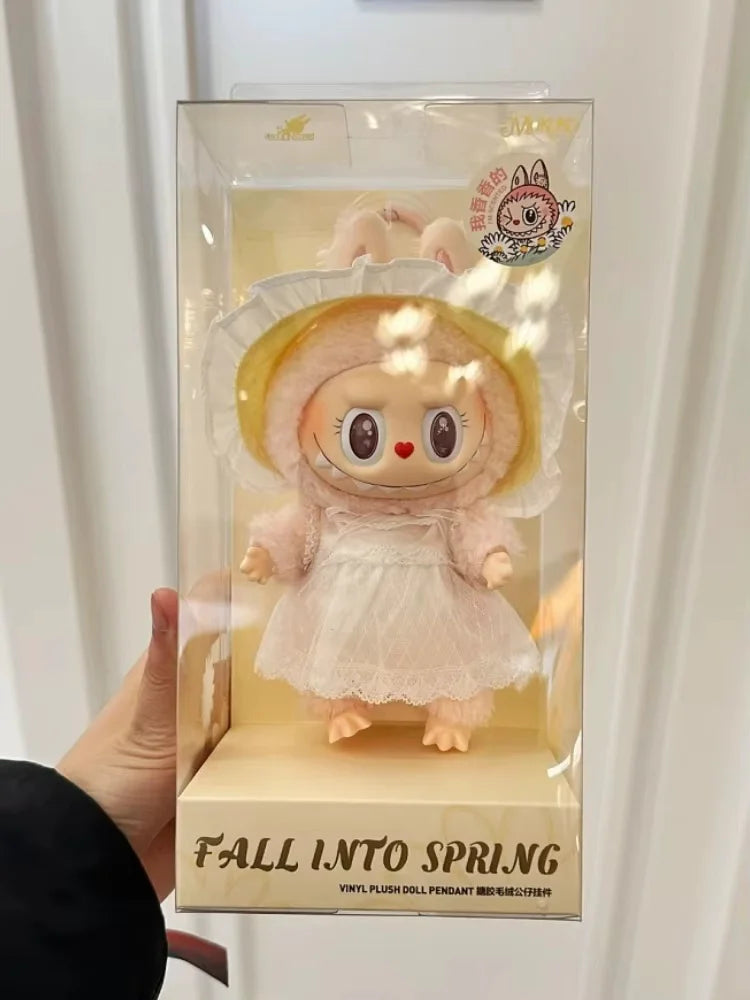 2025 In Stock Hot Anime Figure Labubu Have A Seat Series PVC Pendant Doll Model Monster Replica Keychain Kid Toys Birthday Gifts