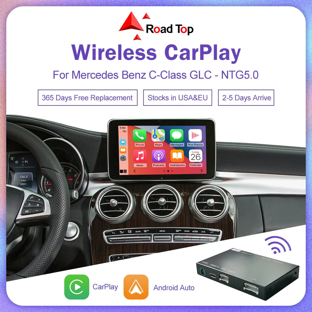 Road Top Wireless Carplay Decoder for Mercedes Benz