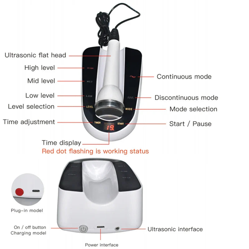 New Ultrasonic Facial Massager