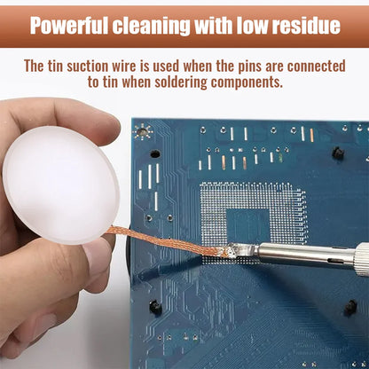 Soldering Wick with Flat Woven Copper Desoldering Braid Strip