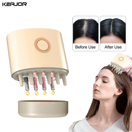 Scalp Oil Liquid Applicator Electric Head Comb Massager